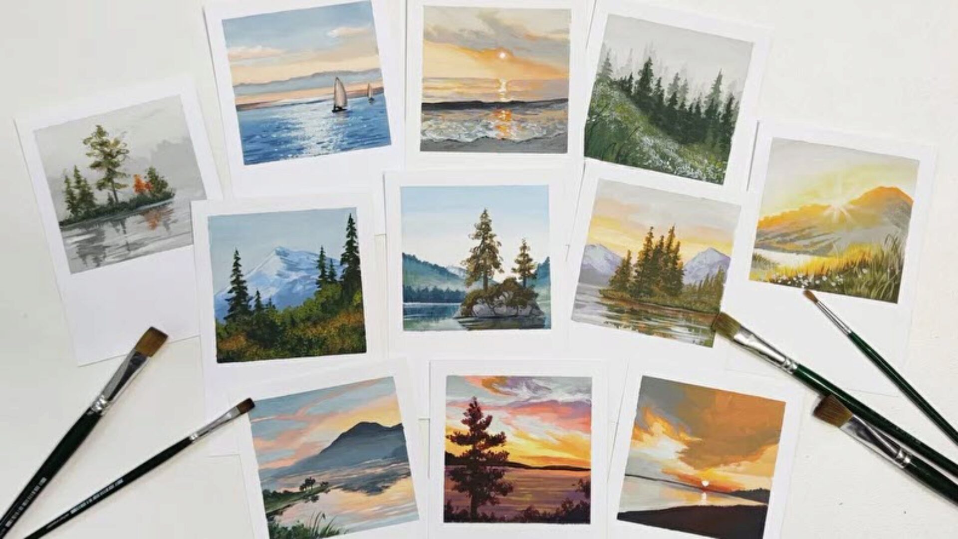 [Art box studio] Онлайн курс: Пейзажик. Акрил