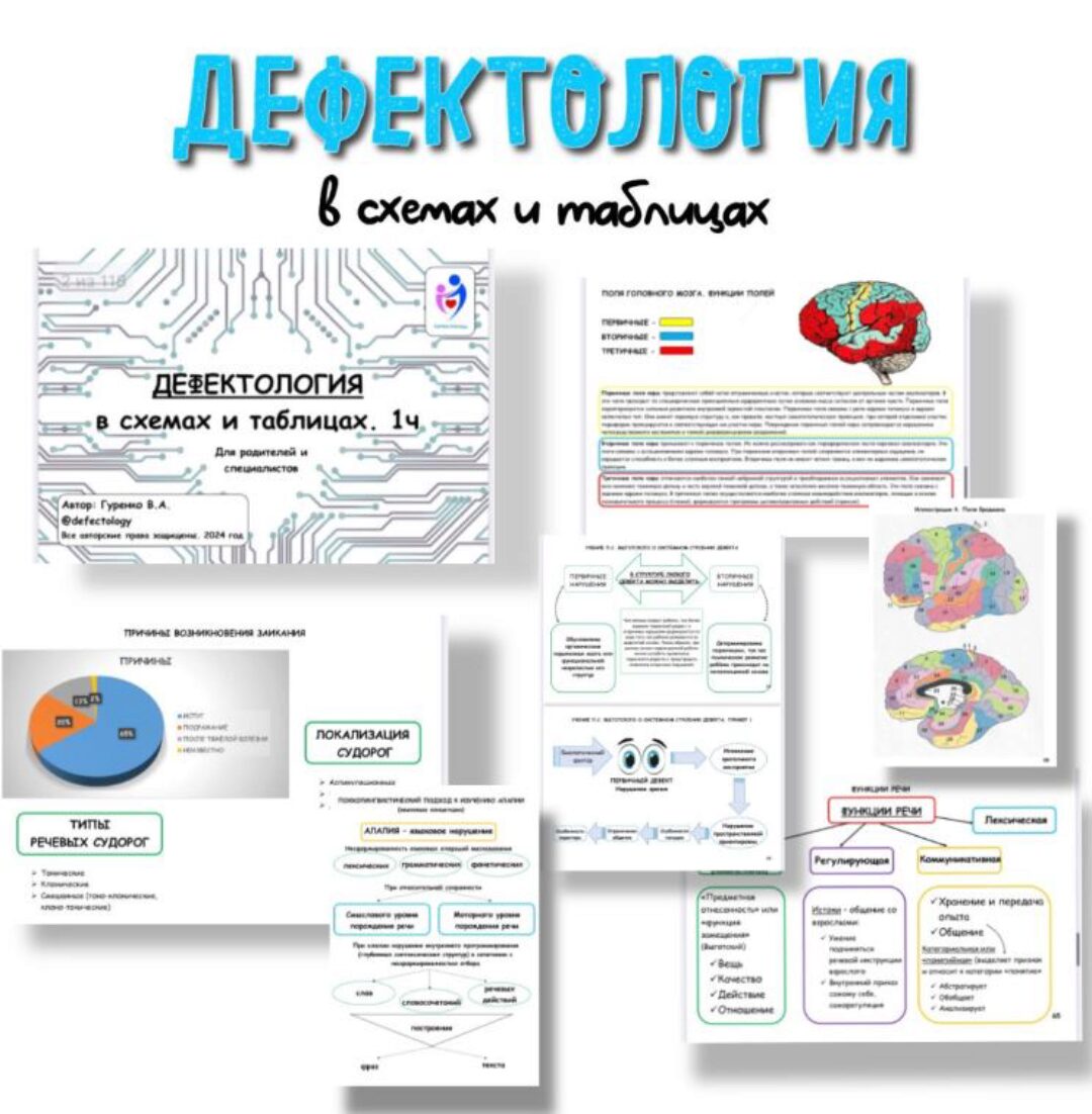 [Defectology] Дефектология в схемах и таблицах 1 часть (Виктория Гуренко)