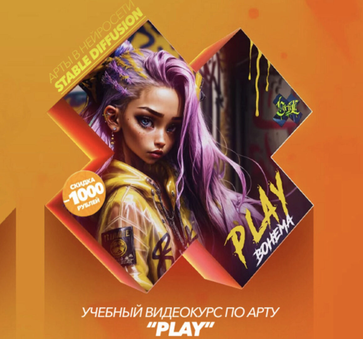 [Школа Диджитал Арта] Play Bohema. Видеокурс по диджитал арту в нейросети Stable Diffusion (Max Twain)