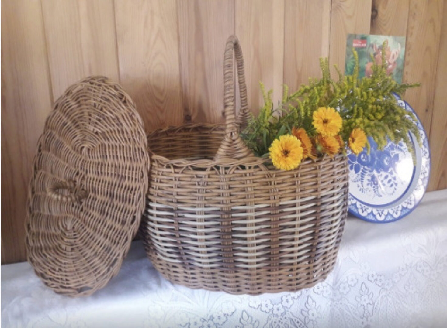 Корзинка грибника с крышкой (Юлия Лукоянова)