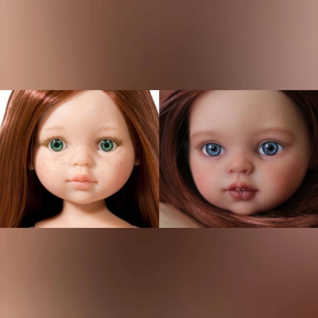 Карвинг лица куклы Paola Reina (Юлия Верняева)