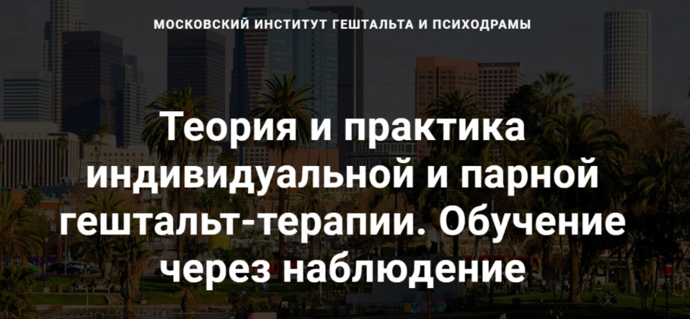 [МИГИП] Теория и практика индивидуальной и парной гештальт-терапии. Пакет Basic (Роберт Резник)