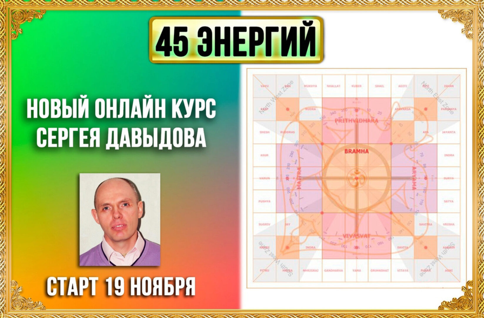 45 энергий или Божества Васту Пуруша Мандалы. Тариф Вариант 1 (Сергей Давыдов)
