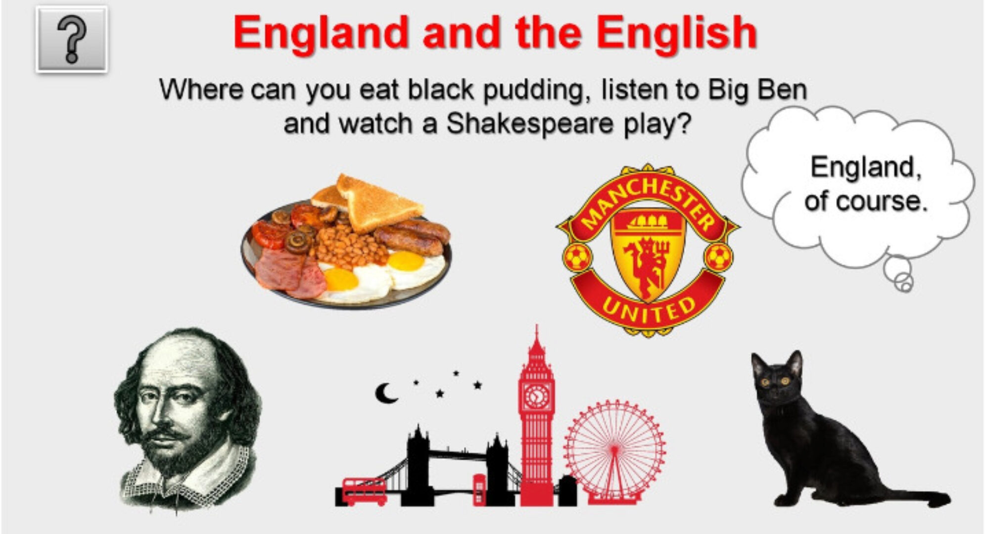 Интерактивная игра England & English (Ольга Белькова)