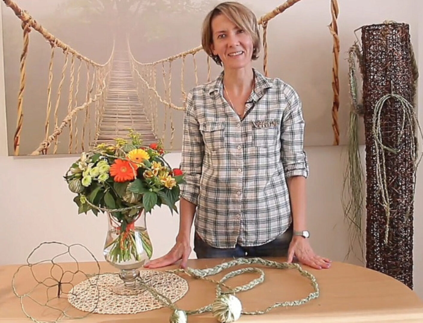 Каркасный букет из живых цветов самостоятельно (Жанна Филатова)