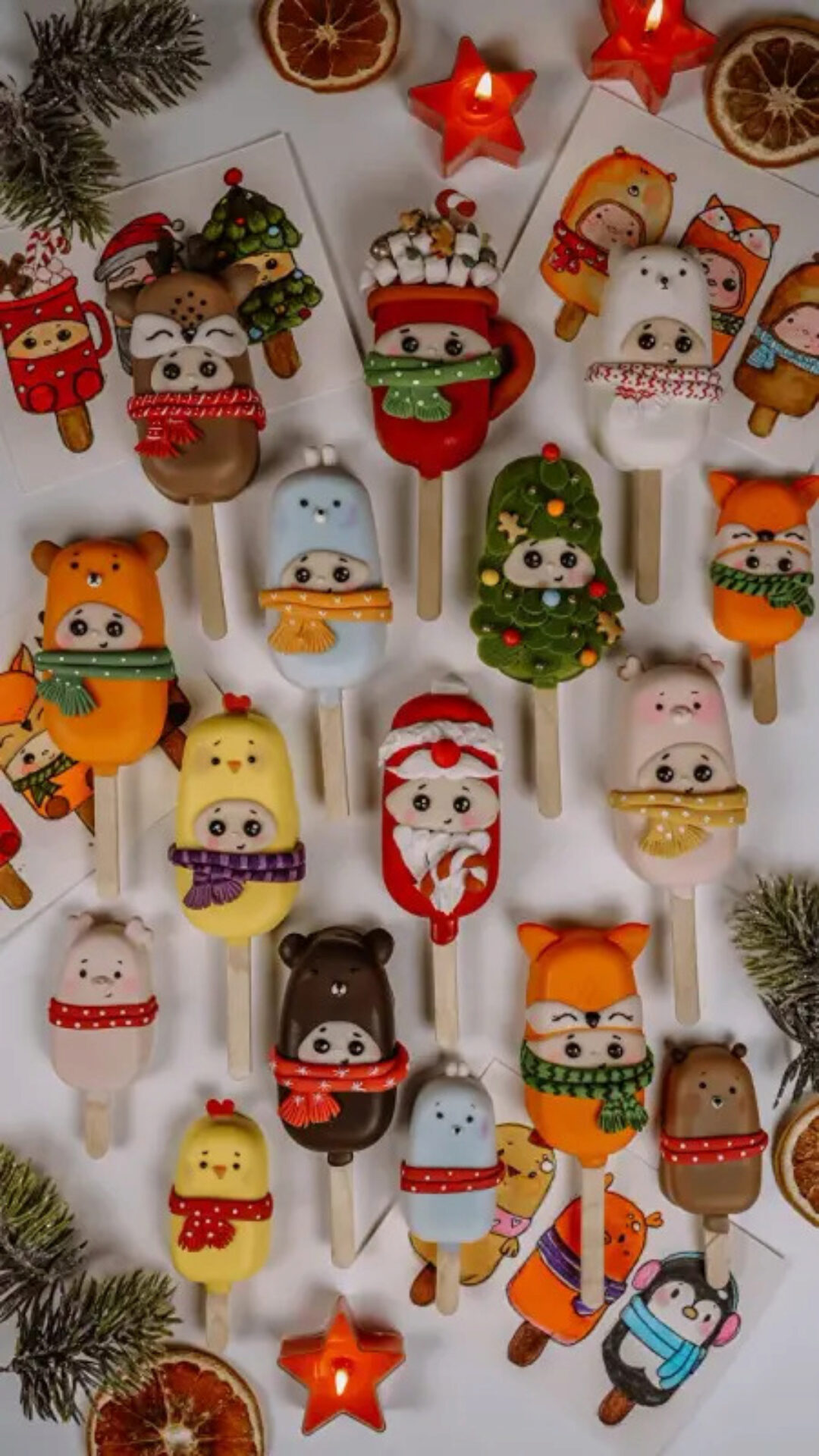 Мастер класс по новогоднему декору эскимо. Новогодняя тусовка (Марина Невская)