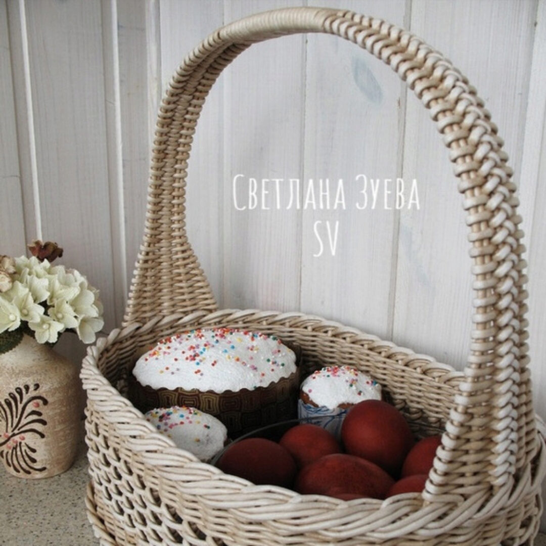 Мастер-класс ажурной пасхальной корзины (Светлана Зуева)