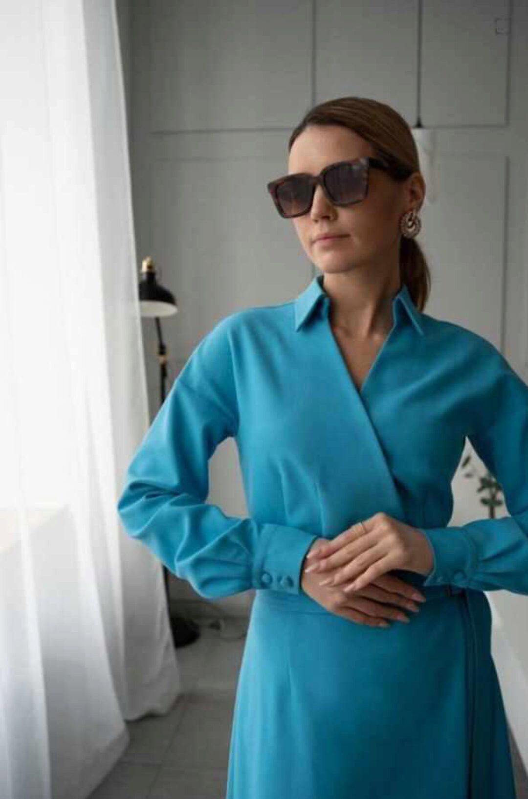 [Studioyusupova] Платье на запах Saoirse R. Размер 46. Рост 162-166 (Кристина Юсупова)