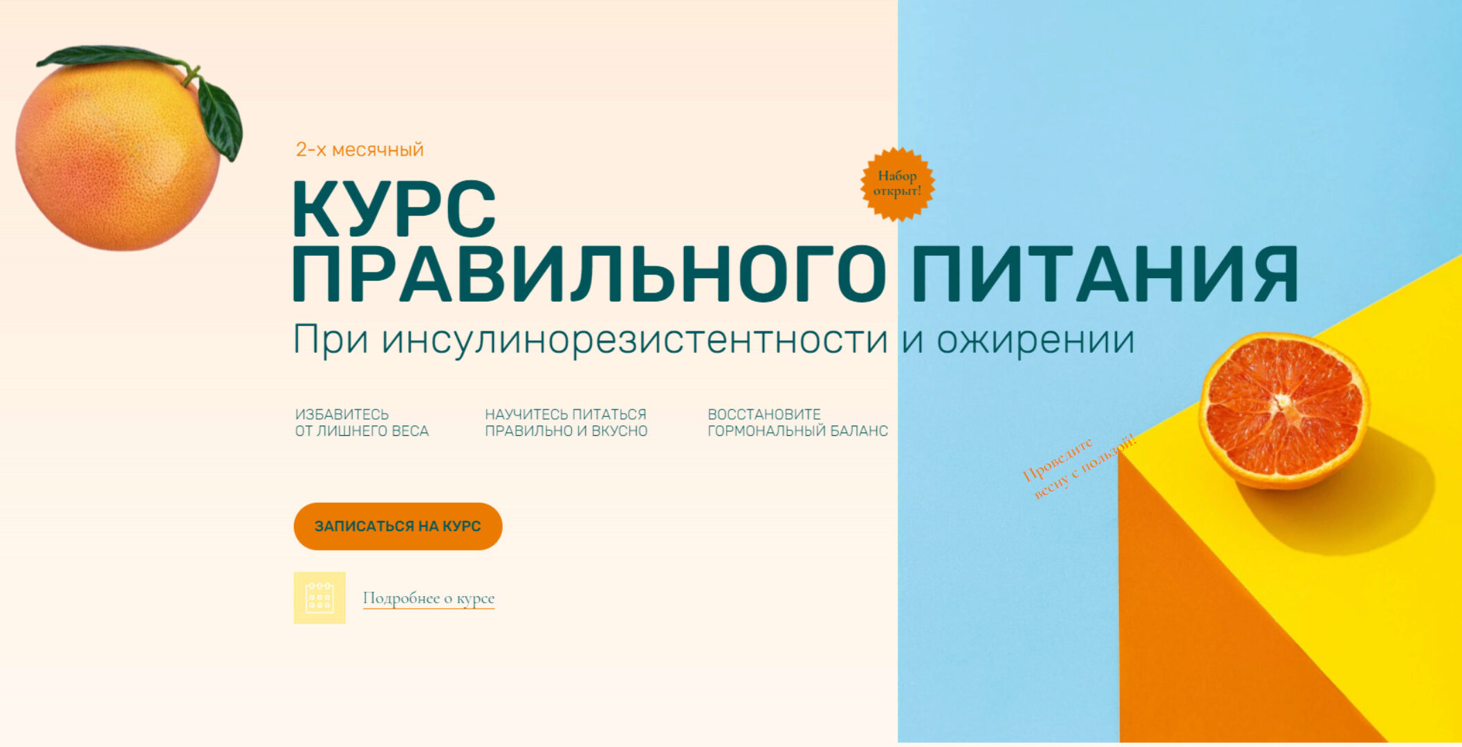 Курс правильного питания при инсулинорезистентности и ожирении. Тариф Оптимум (Ольга Павлова)