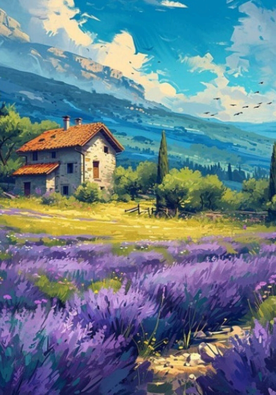 Пейзаж гуашью (Виталий Антипин)