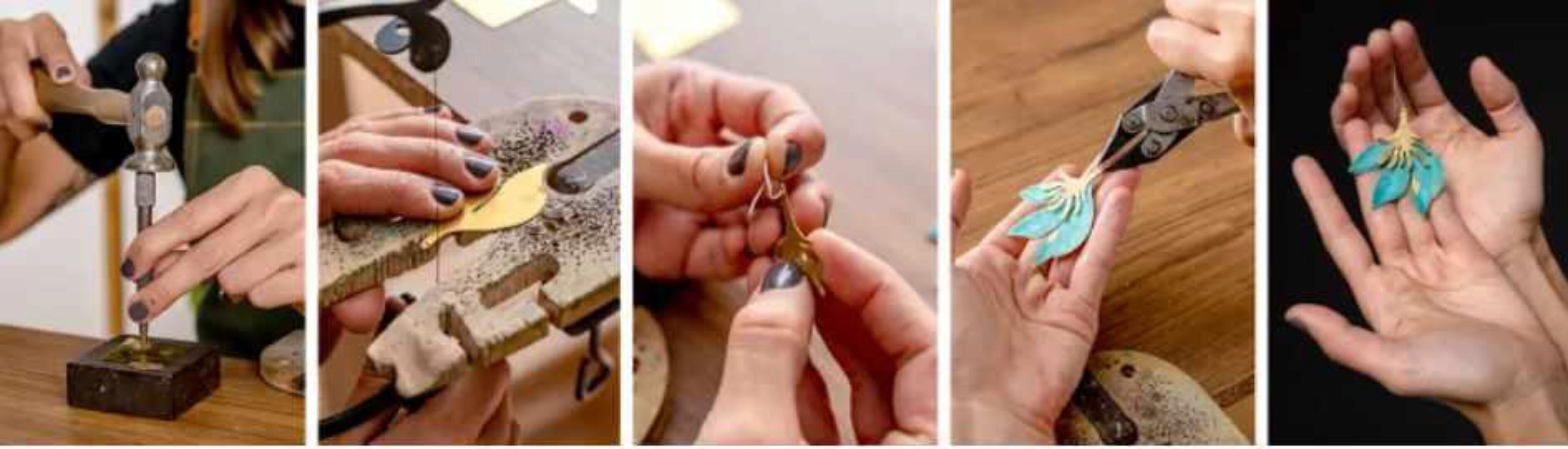 [Domestika] Металлические украшения с ручной росписью, патиной и пигментами (Мария Росуа)