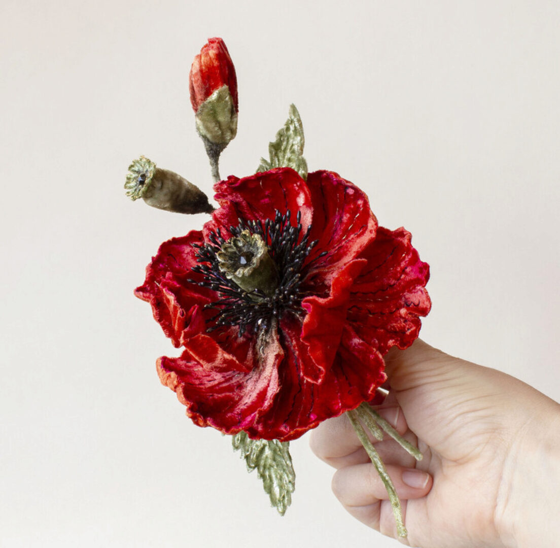 Брошь Мак (Анастасия Демидова)