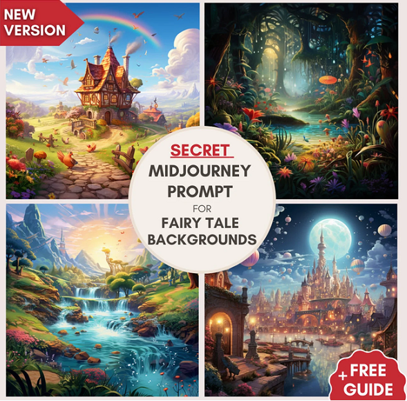 [InfinteArtDesigns] Милые промпты Midjourney для детских книг, сказочных фонов, открыток и другого