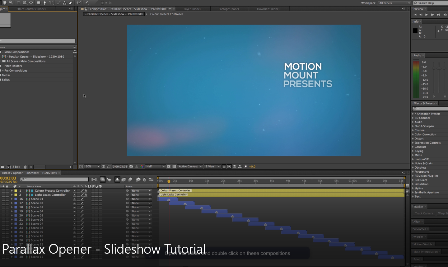 [AE] Слайдшоу с параллаксом / After Effects Template Parallax Opener - Slideshow
