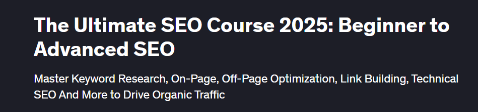 [Udemy] Лучший курс SEO 2025: от начального до продвинутого уровня SEO (Tanmoy Das)