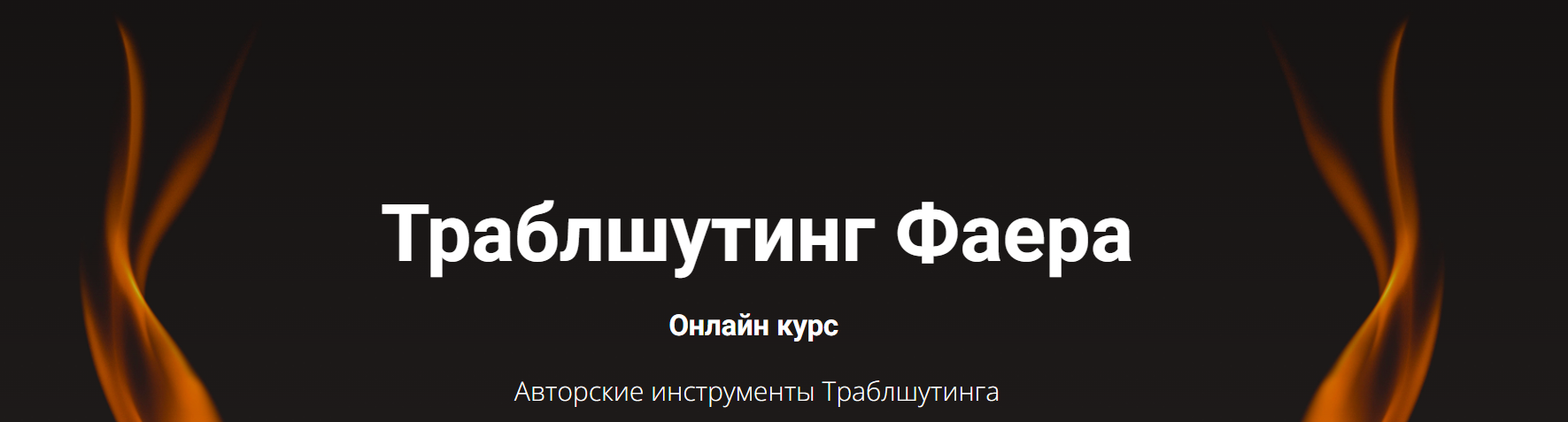 Траблшутинг Фаера. Пакет Самостоятельный (Сергей Фаер)