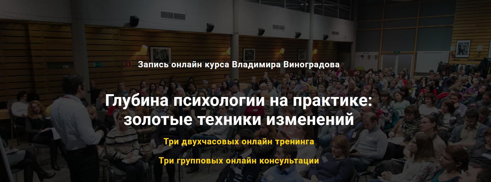 Глубина психологии на практике, золотые техники изменений (Владимир Виноградов)