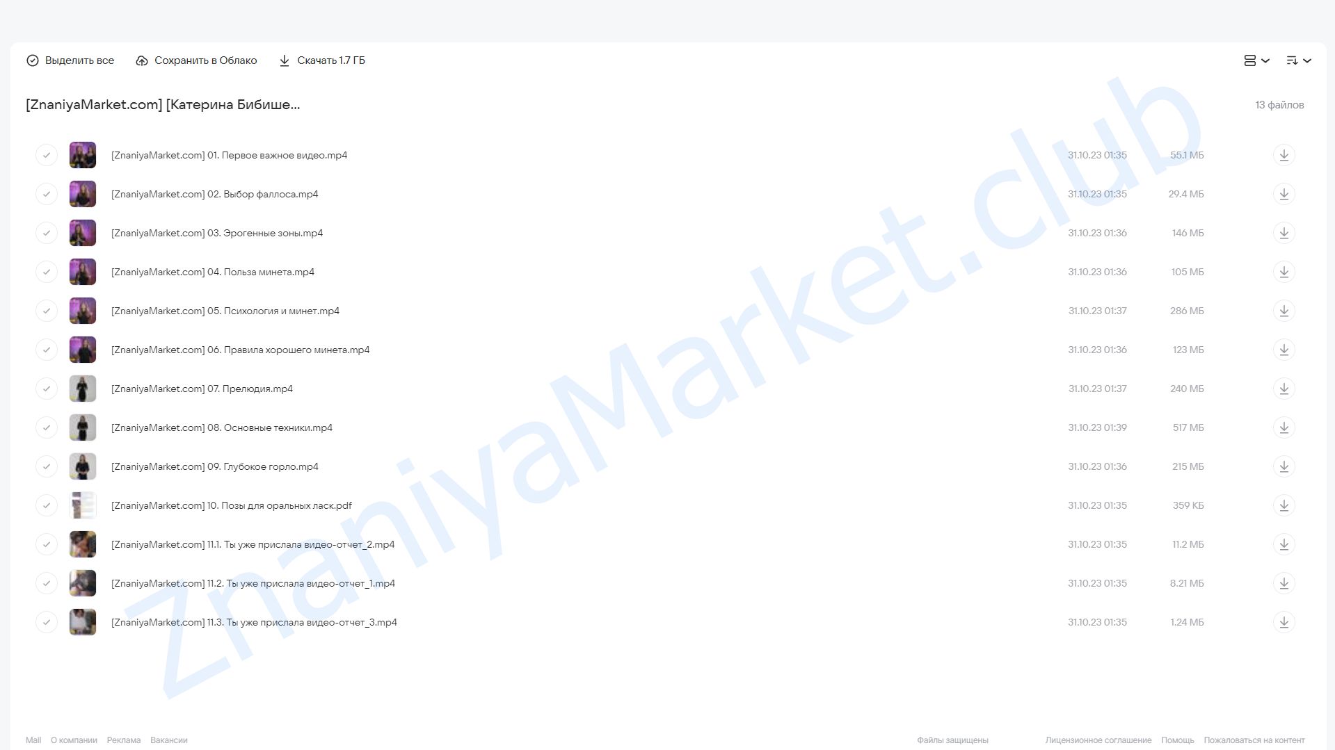 Онлайн курс оральных ласок Танец языка (Катерина Бибишева) облако mail, фото 2 из 2.