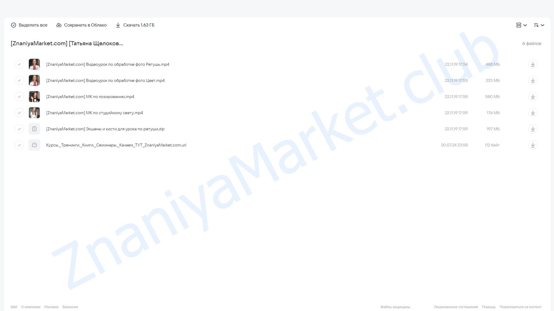 Самый понятный видео мастер-класс по обработке фото (Татьяна Щелокова) облако mail, фото 2 из 2.