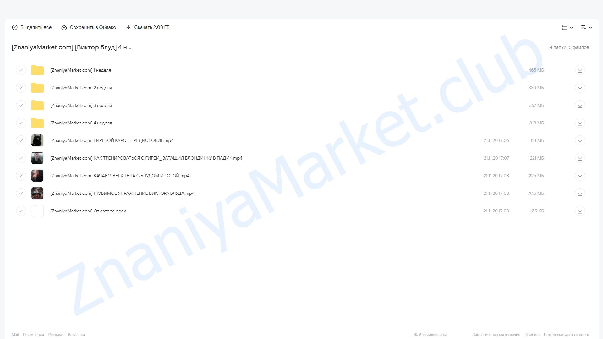 4 недельный гиревой курс (Виктор Блуд) облако mail, фото 2 из 2.