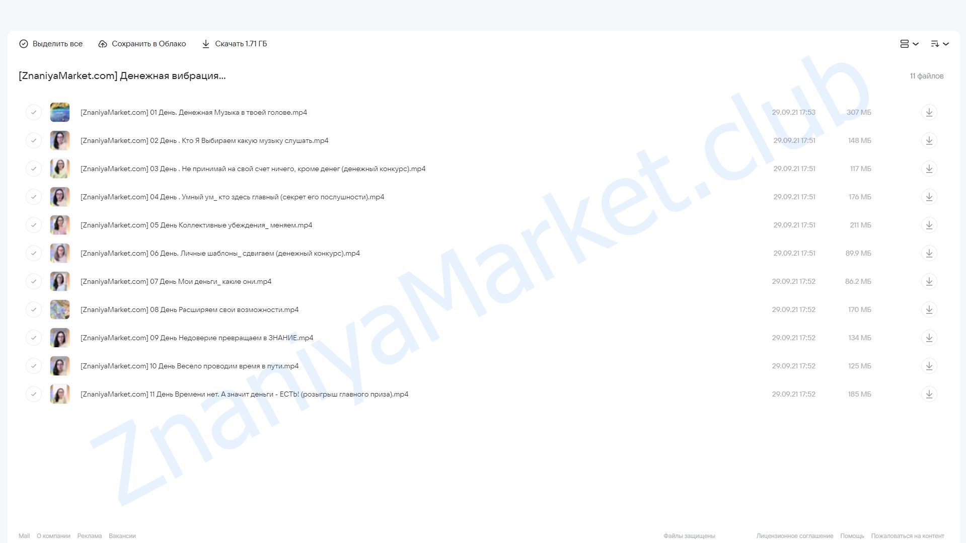 Денежная вибрация (Екатерина Гарцева) облако mail, фото 2 из 2.