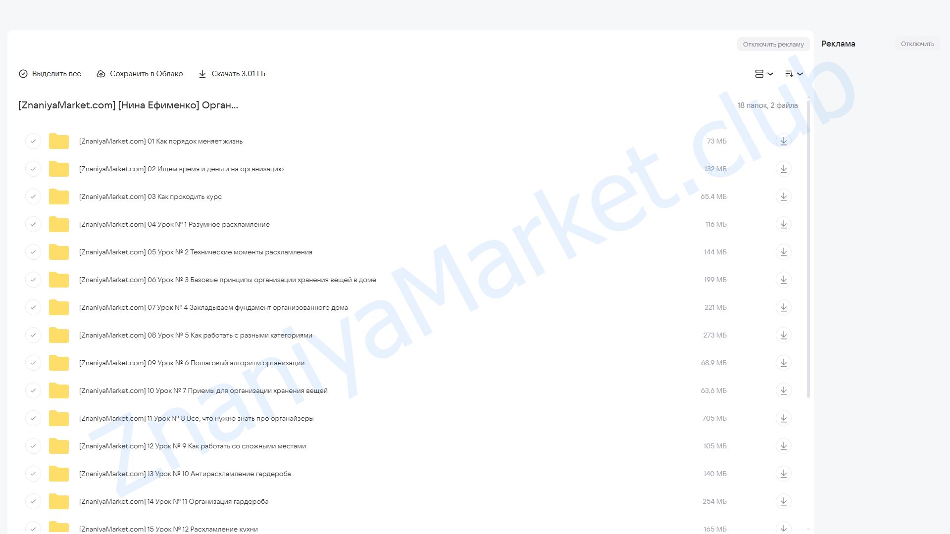 Организация дома. Тариф Самостоятельно (Нина Ефименко) облако mail, фото 2 из 2.