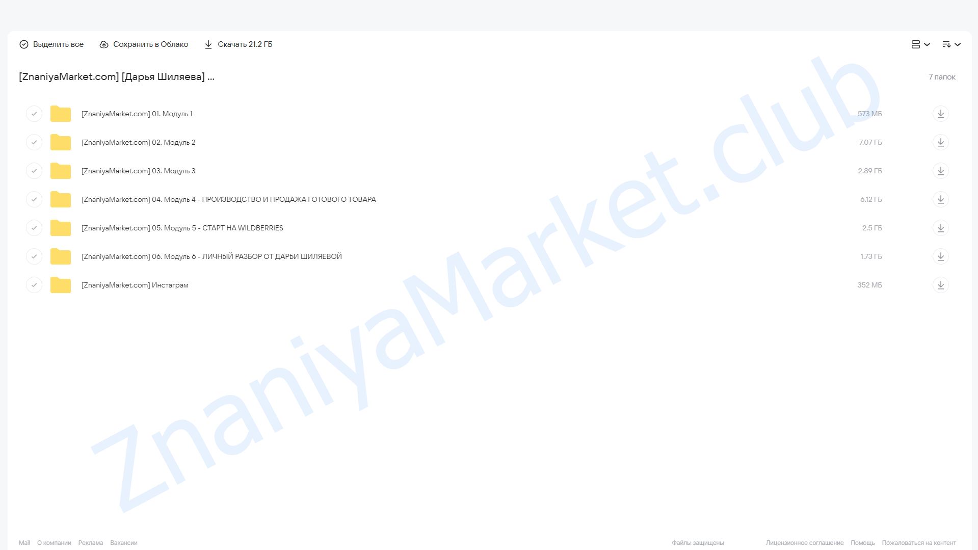 Бизнес - перспектива на Wildberries. Тариф Масштабный Wildberries (Дарья Шиляева) облако mail, фото 2 из 2.