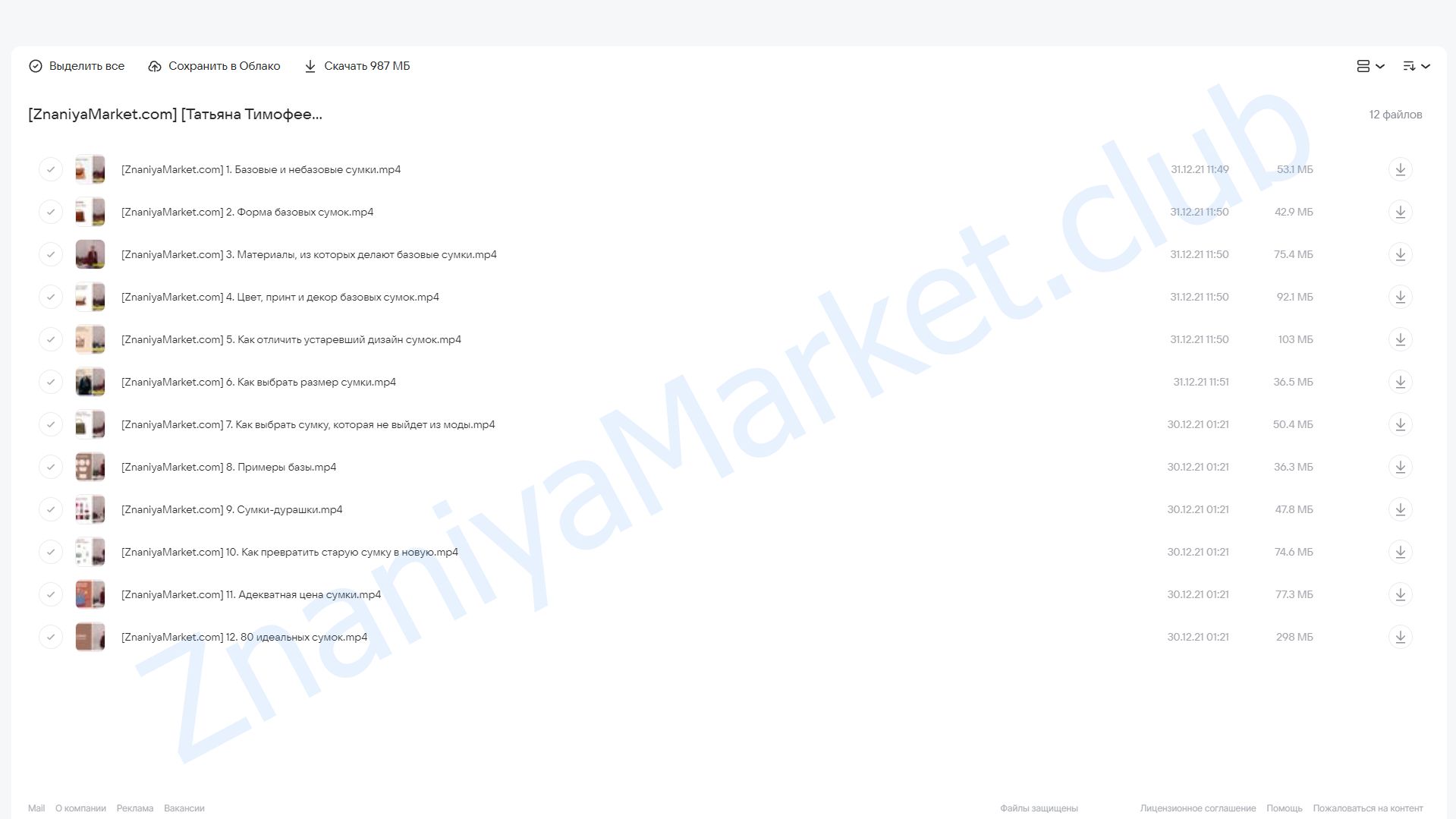 [Школа шопинга] Как выбирать базовые сумки (Татьяна Тимофеева) облако mail, фото 2 из 2.
