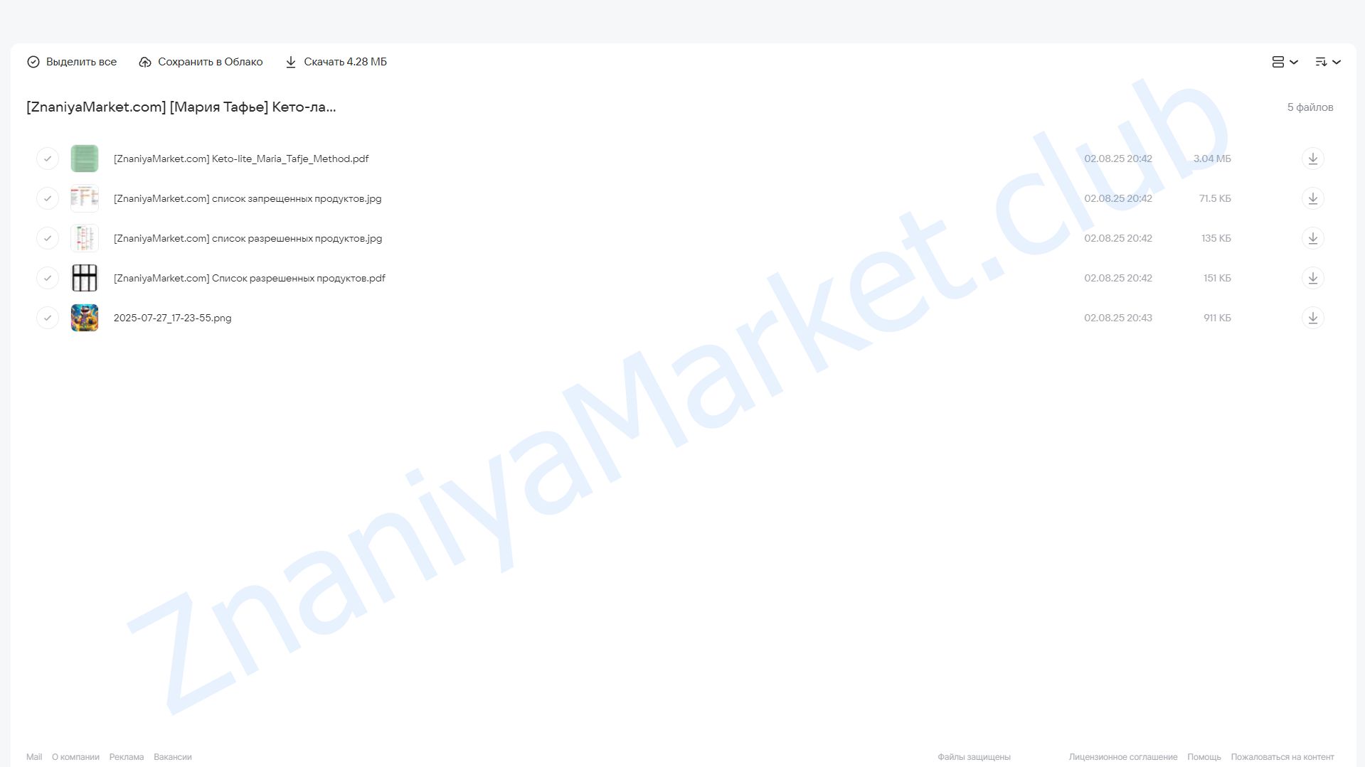 Кето-лайт Маши Тафье. МЕТОД (Мария Тафье) облако mail, фото 2 из 2.