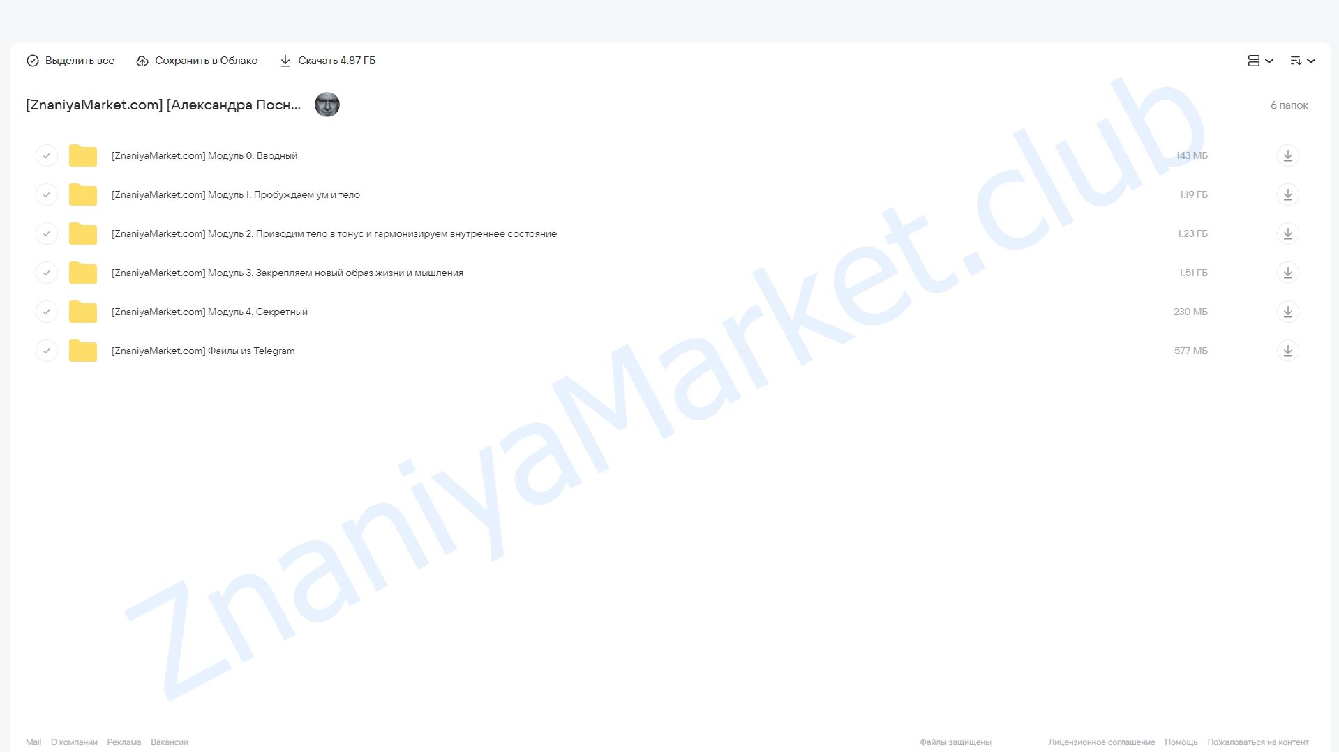 Йога-ретрит Точка Опоры. Тариф За ручку с куратором (Александра Поснова) облако mail, фото 2 из 2.