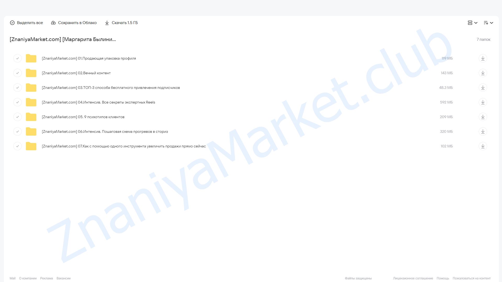 Как продавать в инстаграм в 2023 (Маргарита Былинина) облако mail, фото 2 из 2.