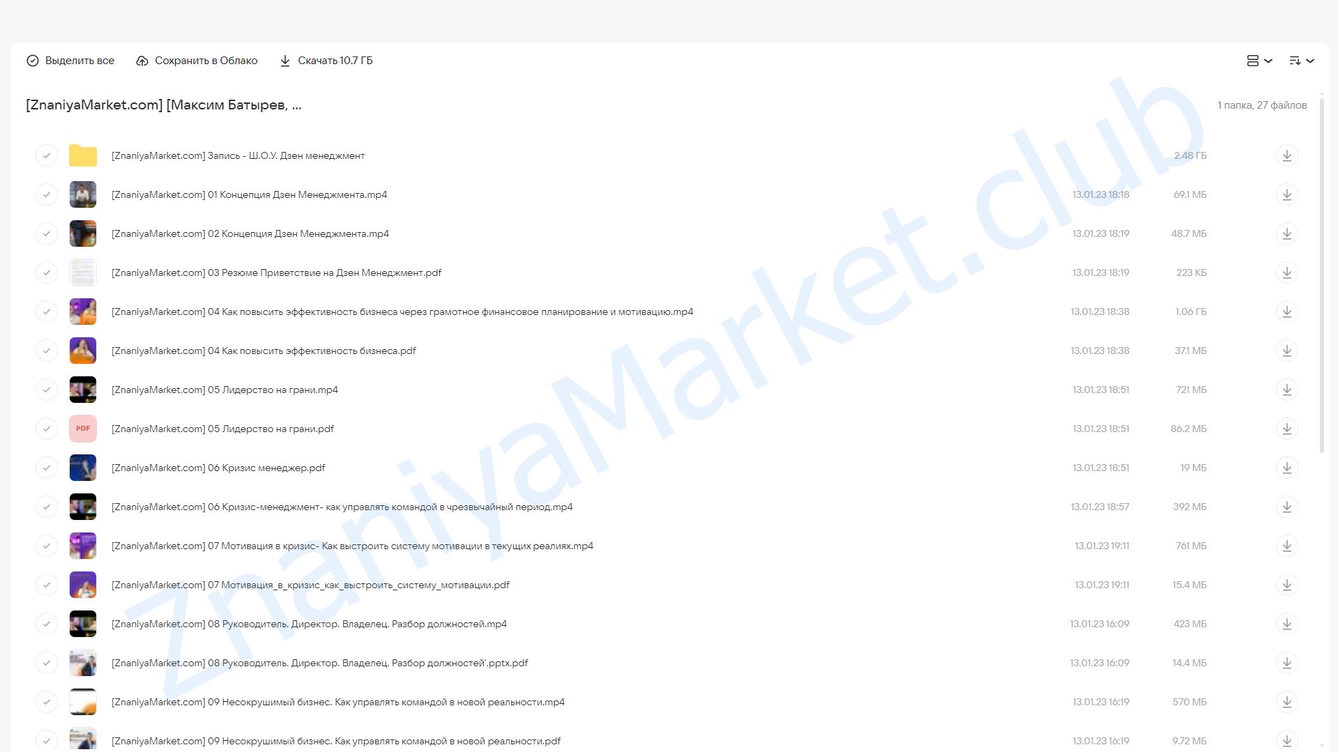 13 вебинаров по управлению и систематизации (Максим Батырев, Анна Стародубцева) облако mail, фото 2 из 2.