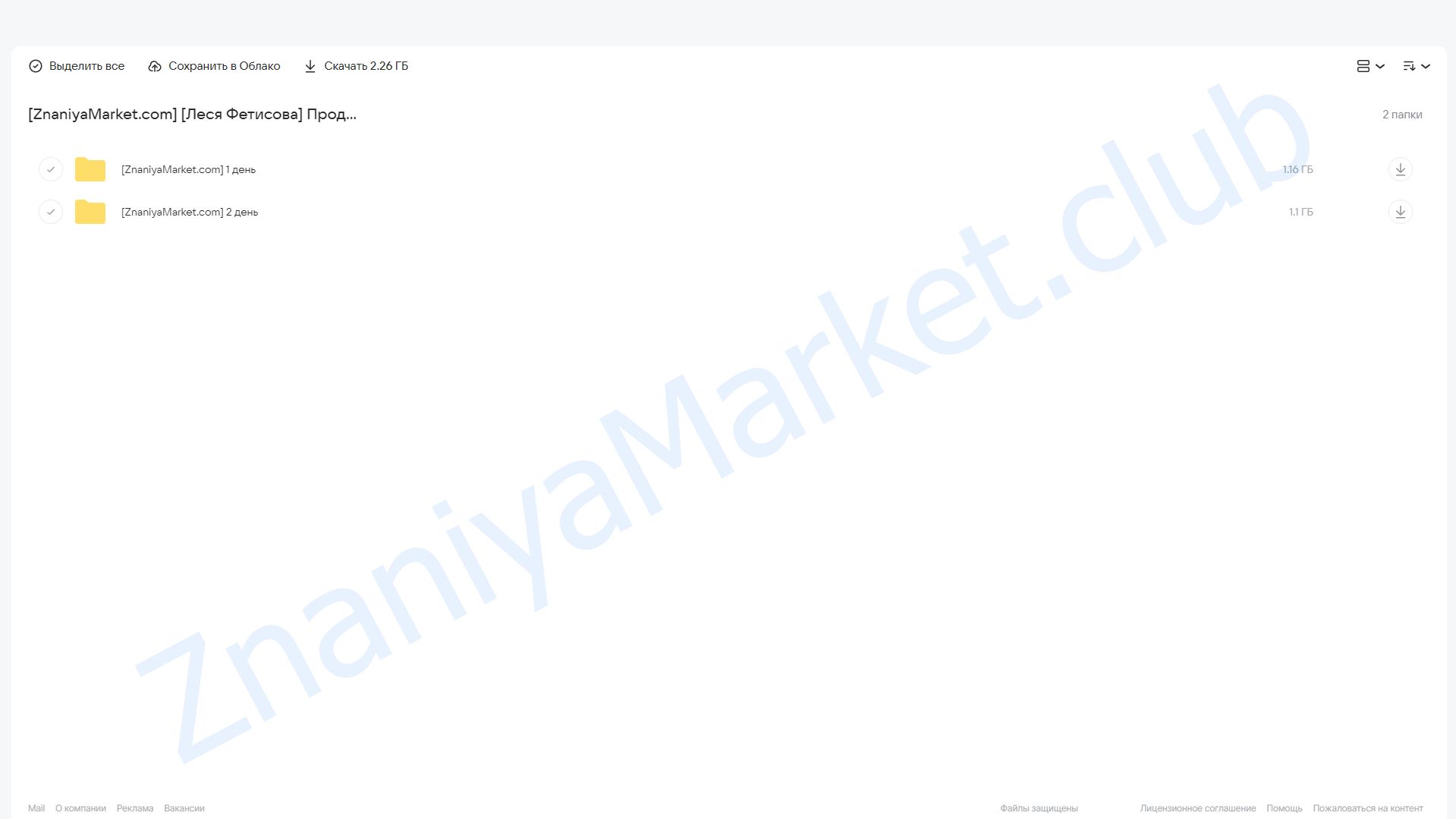 Продажи с первого взгляда. Тариф Оптимум (Леся Фетисова) облако mail, фото 2 из 2.