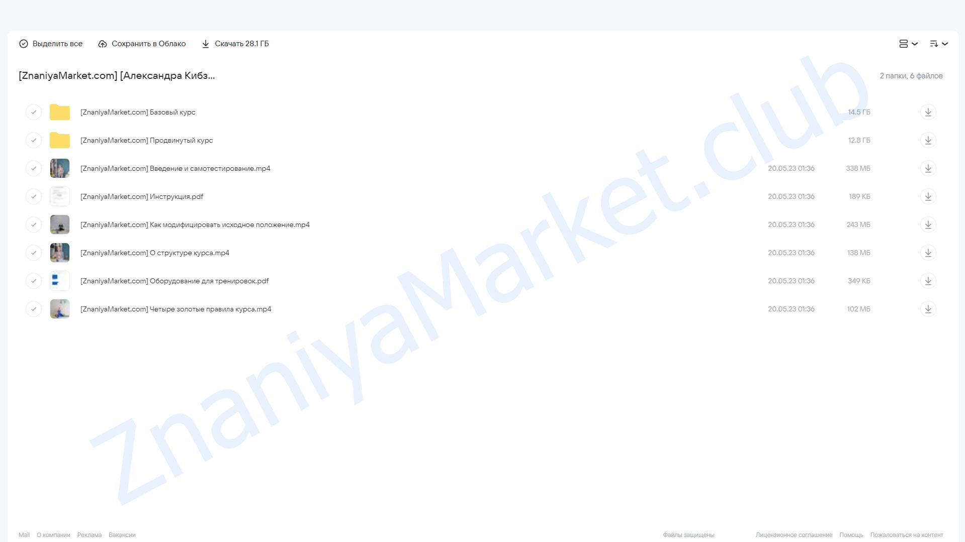 Плечи, руки и осанка. Тариф Лайт (Александра Кибзий) облако mail, фото 2 из 2.