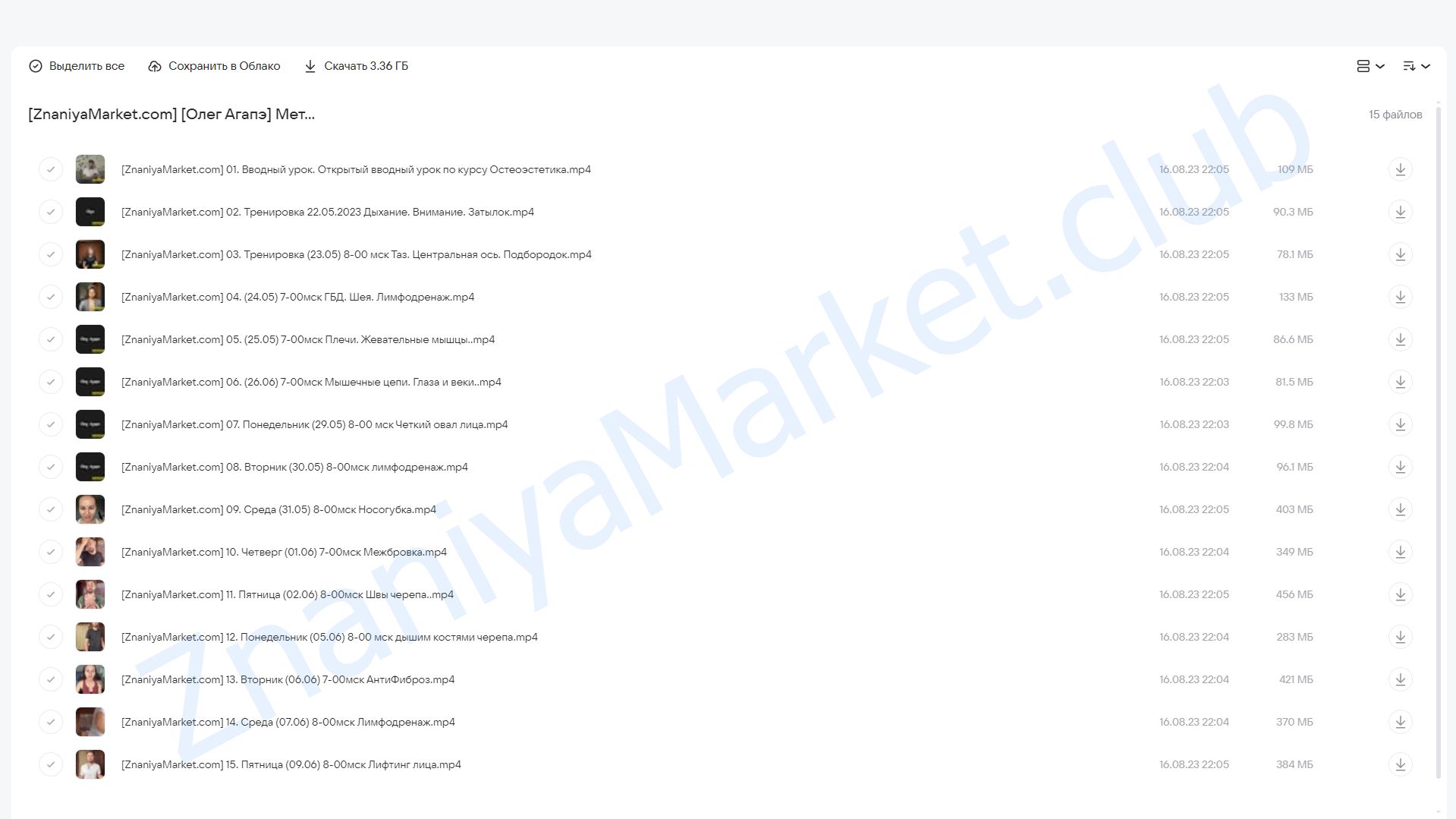 Методика естественного омоложения Остеоэстетика. Тариф Базовый (Олег Агапэ) облако mail, фото 2 из 2.