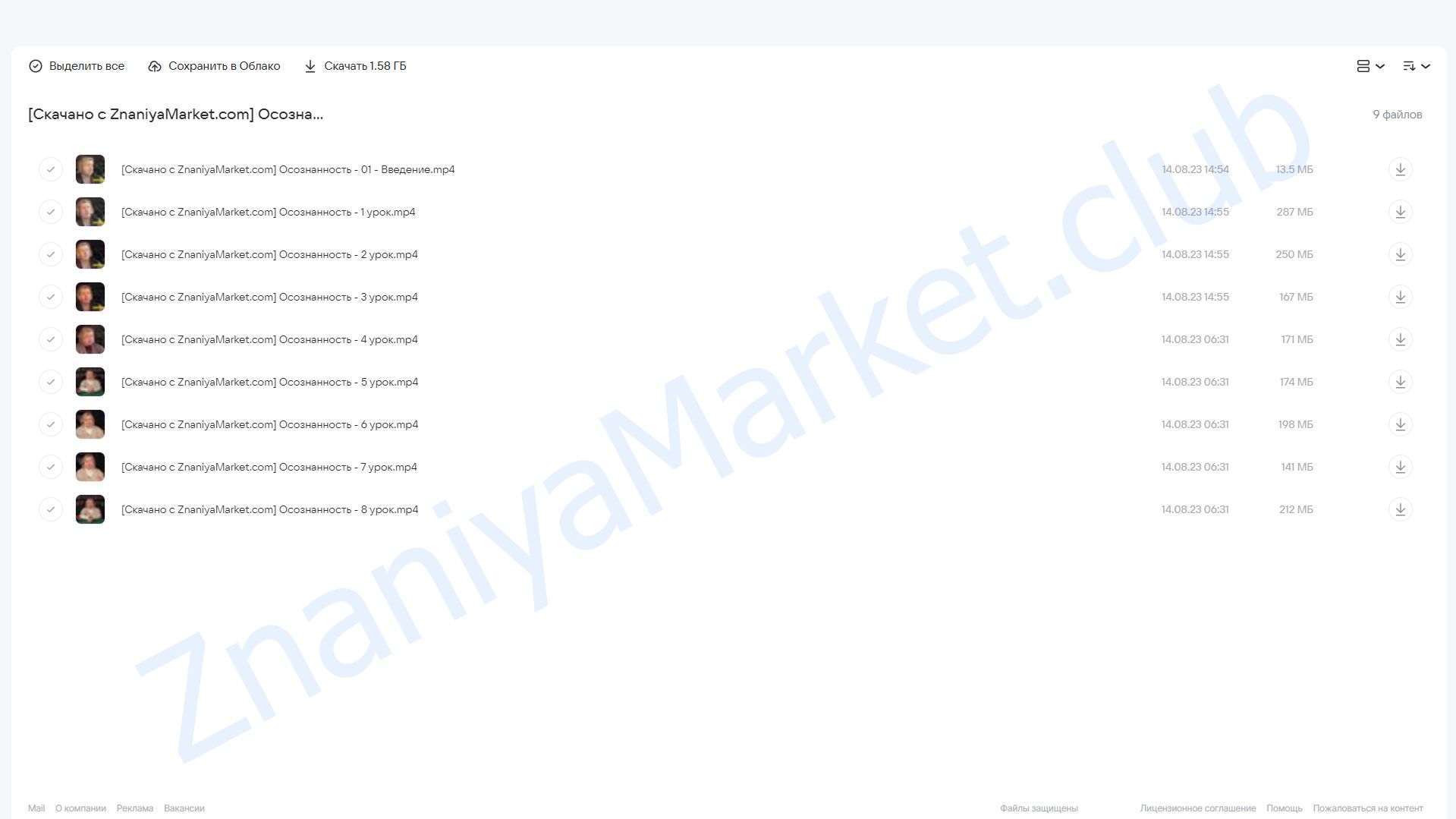[Врата Миров] Осознанность каждый день (Ольга Веремеева) облако mail, фото 2 из 2.