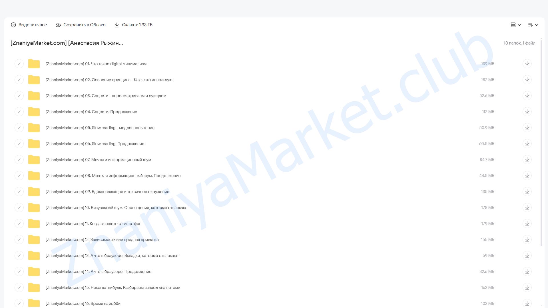 [HYLS] Цифровой минимализм (Анастасия Рыжина, Максим Дорофеев) облако mail, фото 2 из 2.