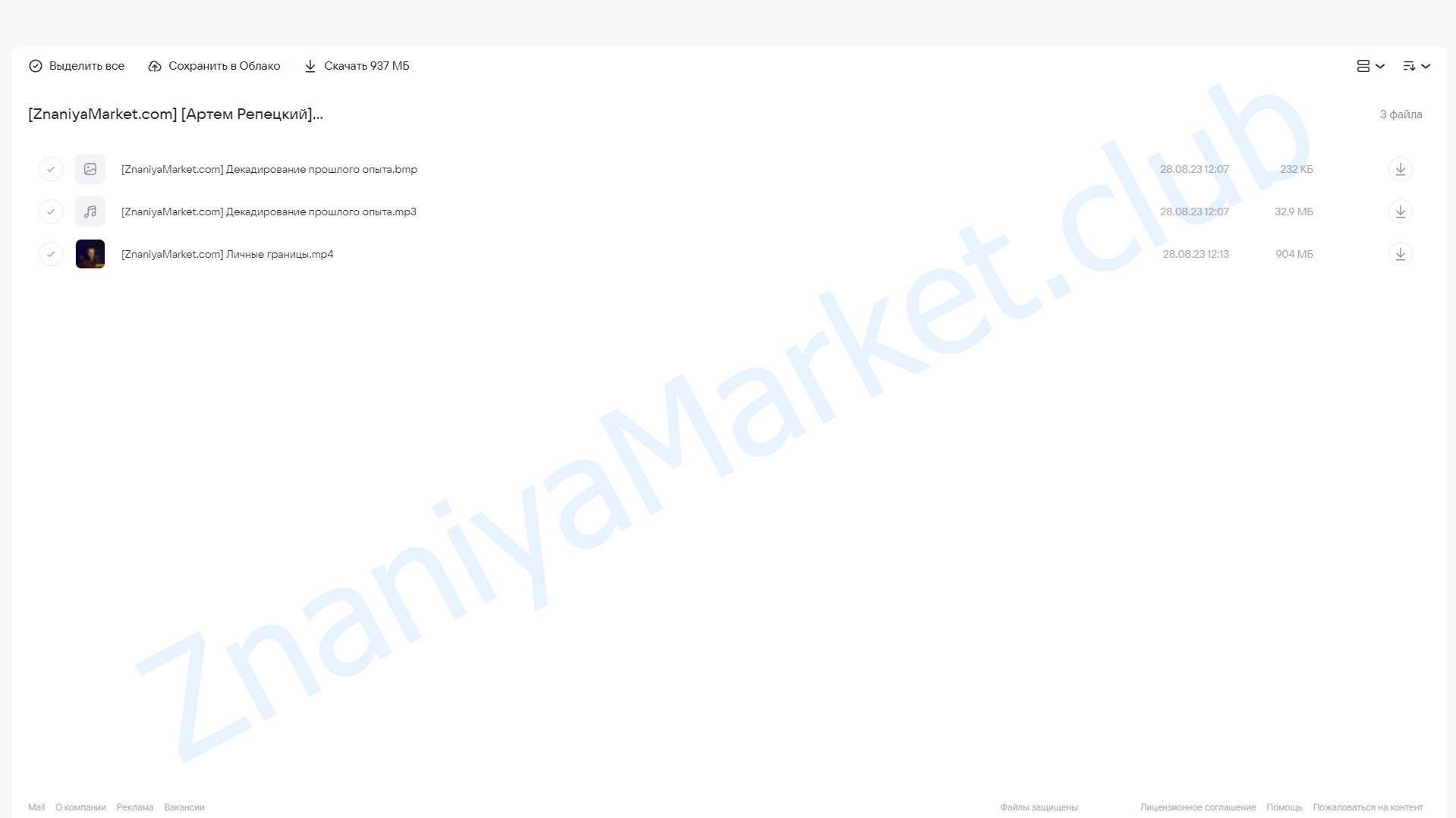 Мои границы и Я (Артем Репецкий) облако mail, фото 2 из 2.