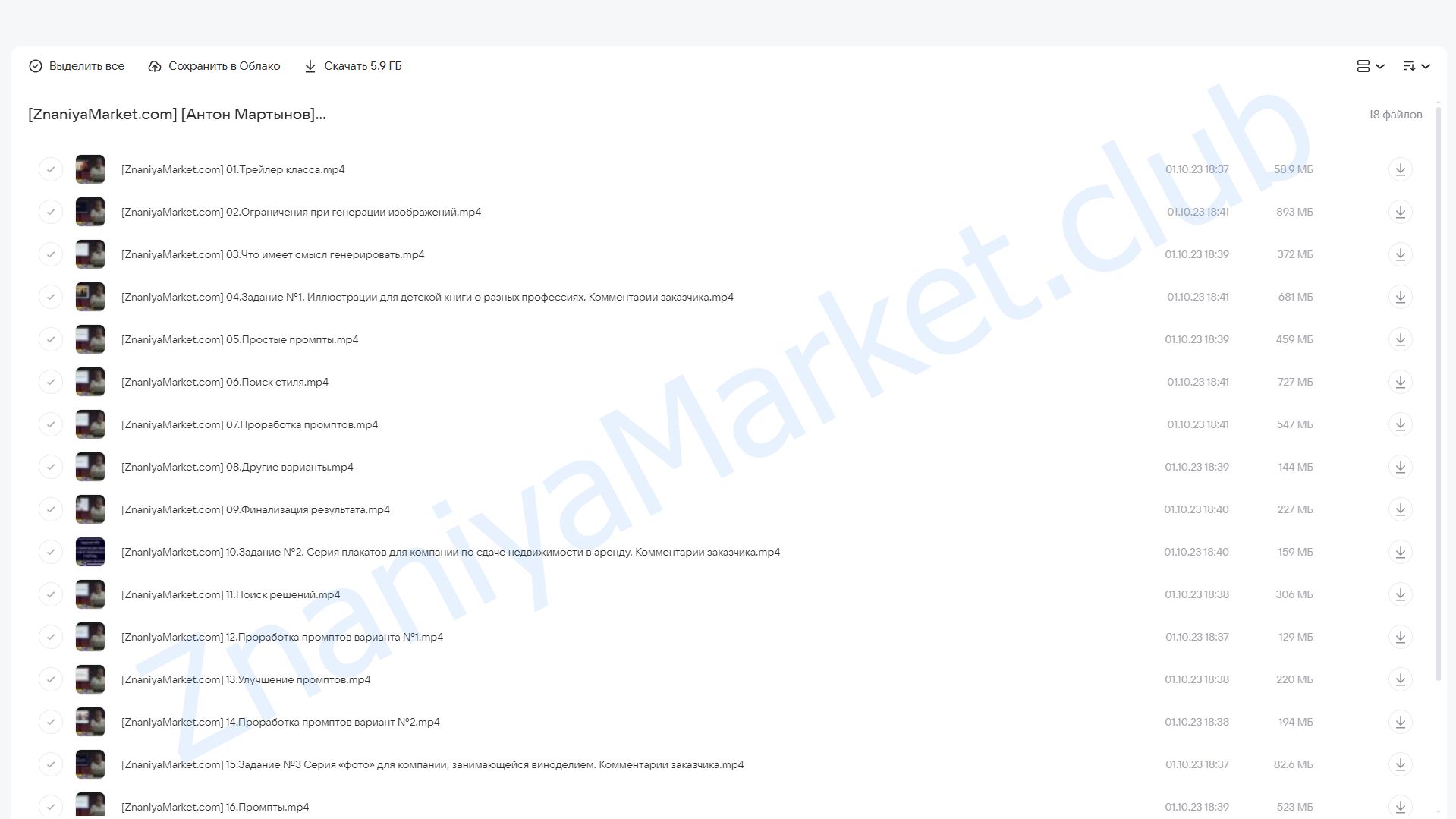 [liveclasses] Практика генерации изображений с помощь нейросетей (Антон Мартынов) облако mail, фото 2 из 2.