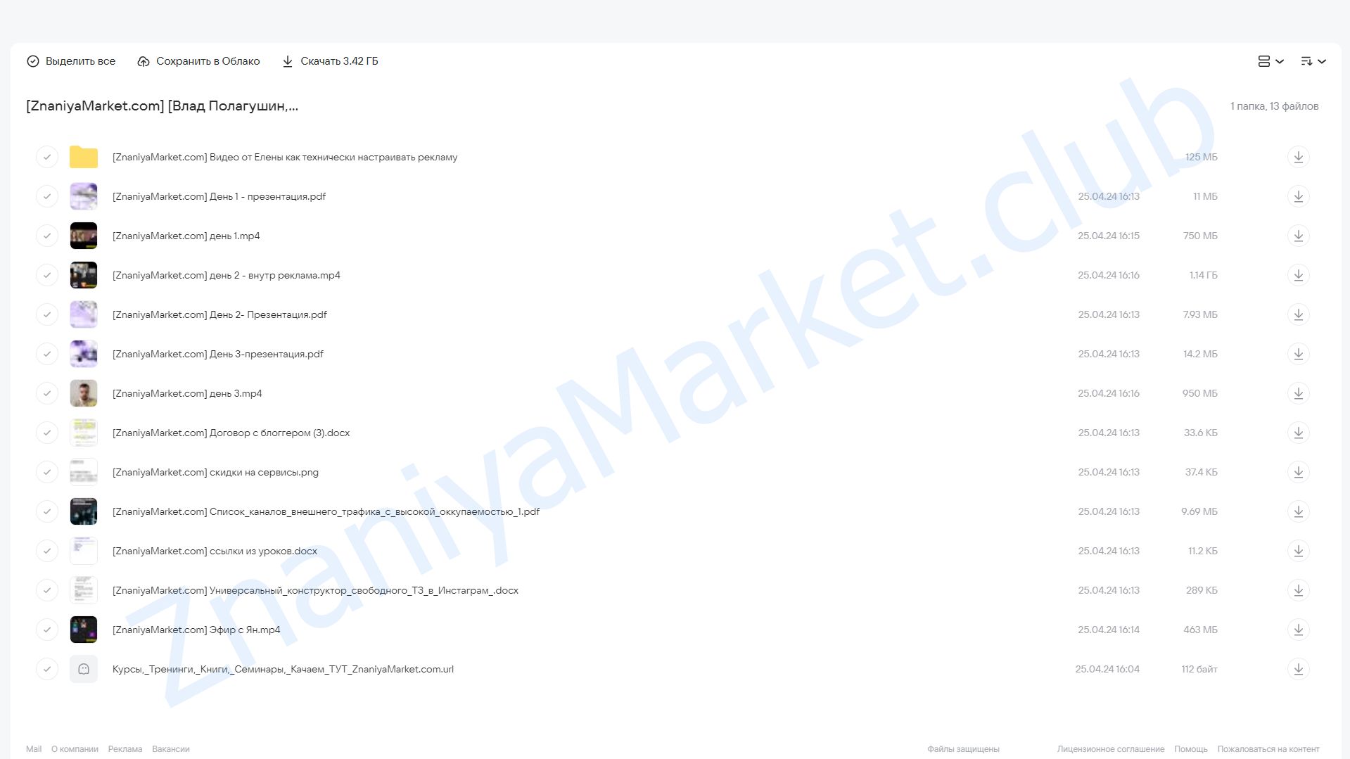 Три дня про продвижение (Влад Полагушин, Виталия Цалко) облако mail, фото 2 из 2.