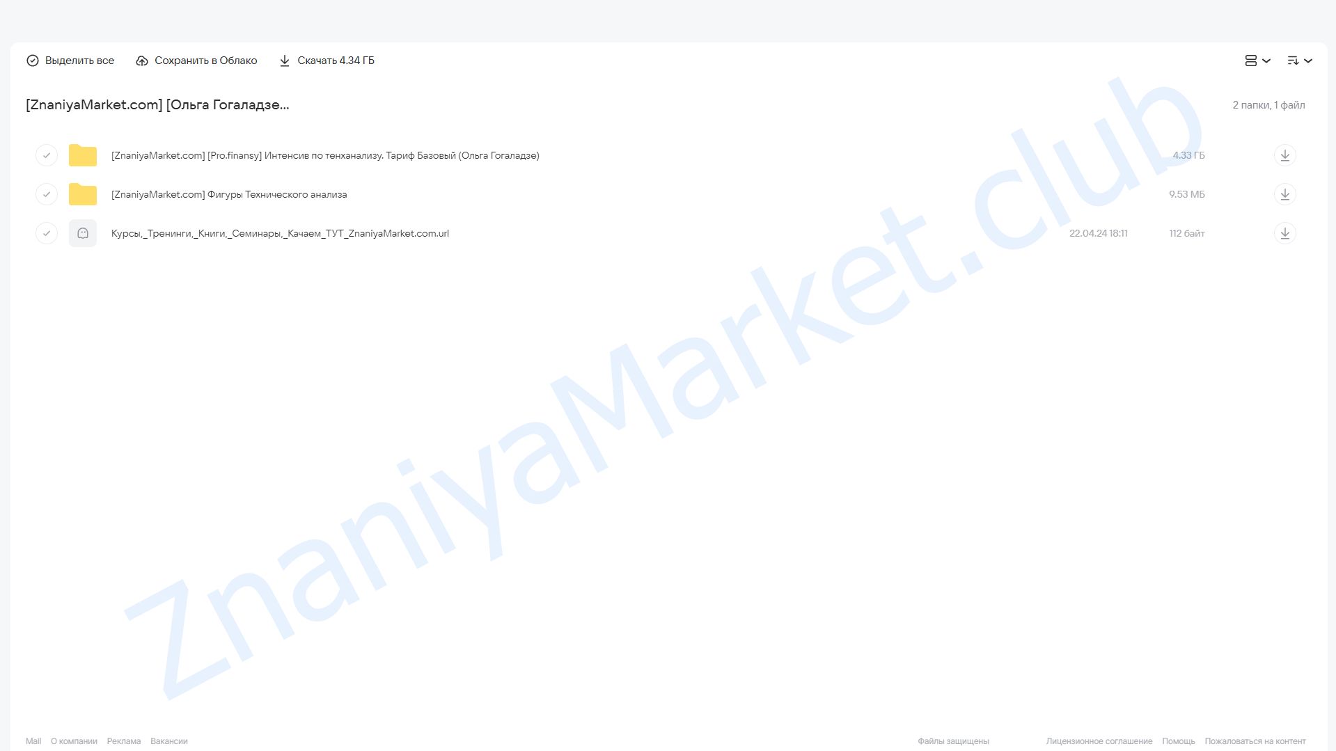 [Pro.finansy] Интенсив по тенханализу. Тариф Профи (Ольга Гогаладзе) облако mail, фото 2 из 2.
