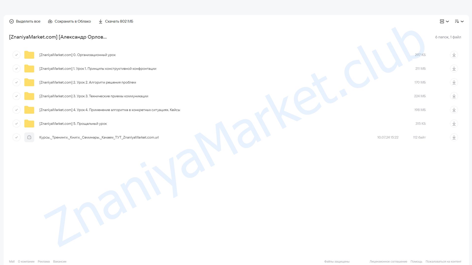 [МИФ Курсы] Джедайские техники общения. Тариф Джедай (Александр Орлов) облако mail, фото 2 из 2.