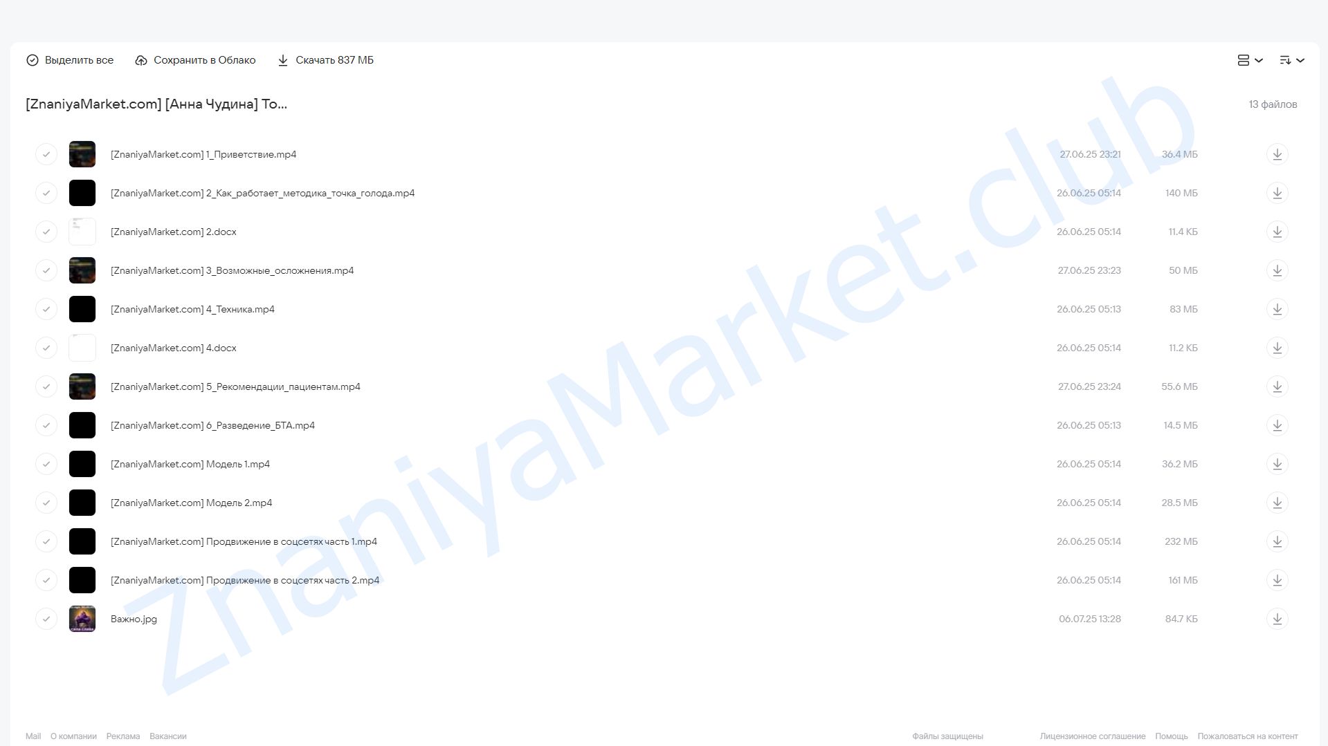 Точка голода (Анна Чудина) облако mail, фото 2 из 2.