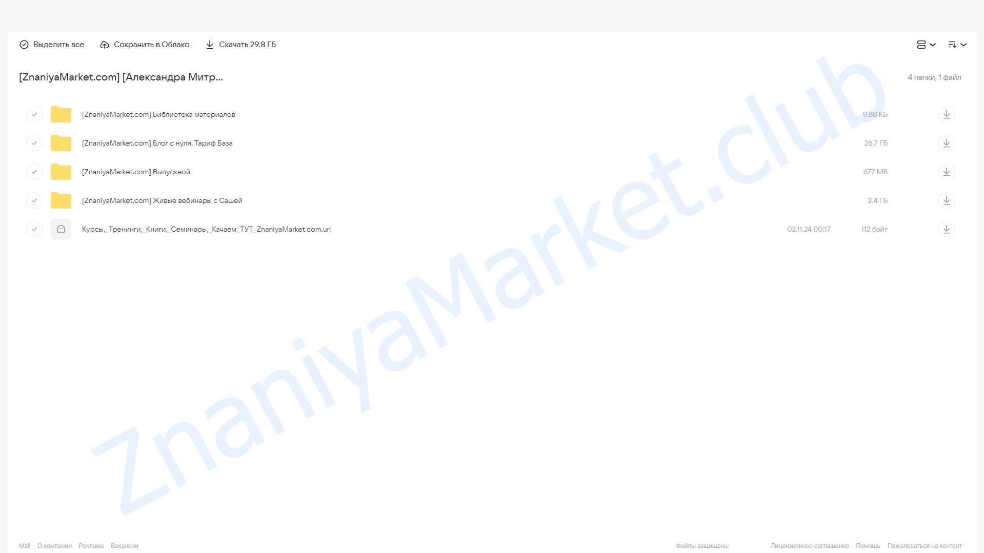 Блог с нуля. Тариф 02. Продвинутый (Александра Митрошина) облако mail, фото 2 из 2.