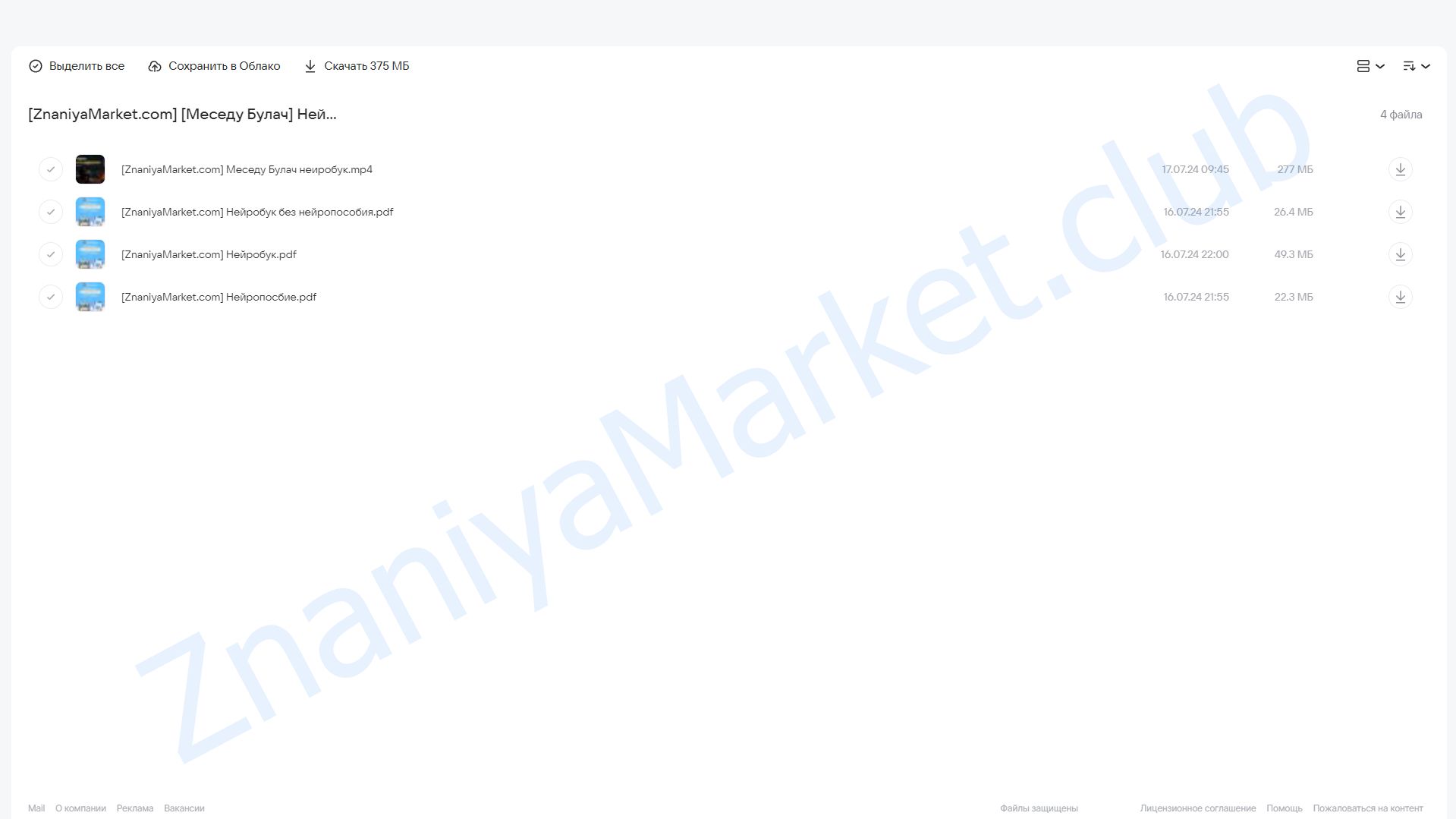 Нейробук (Меседу Булач) облако mail, фото 2 из 2.