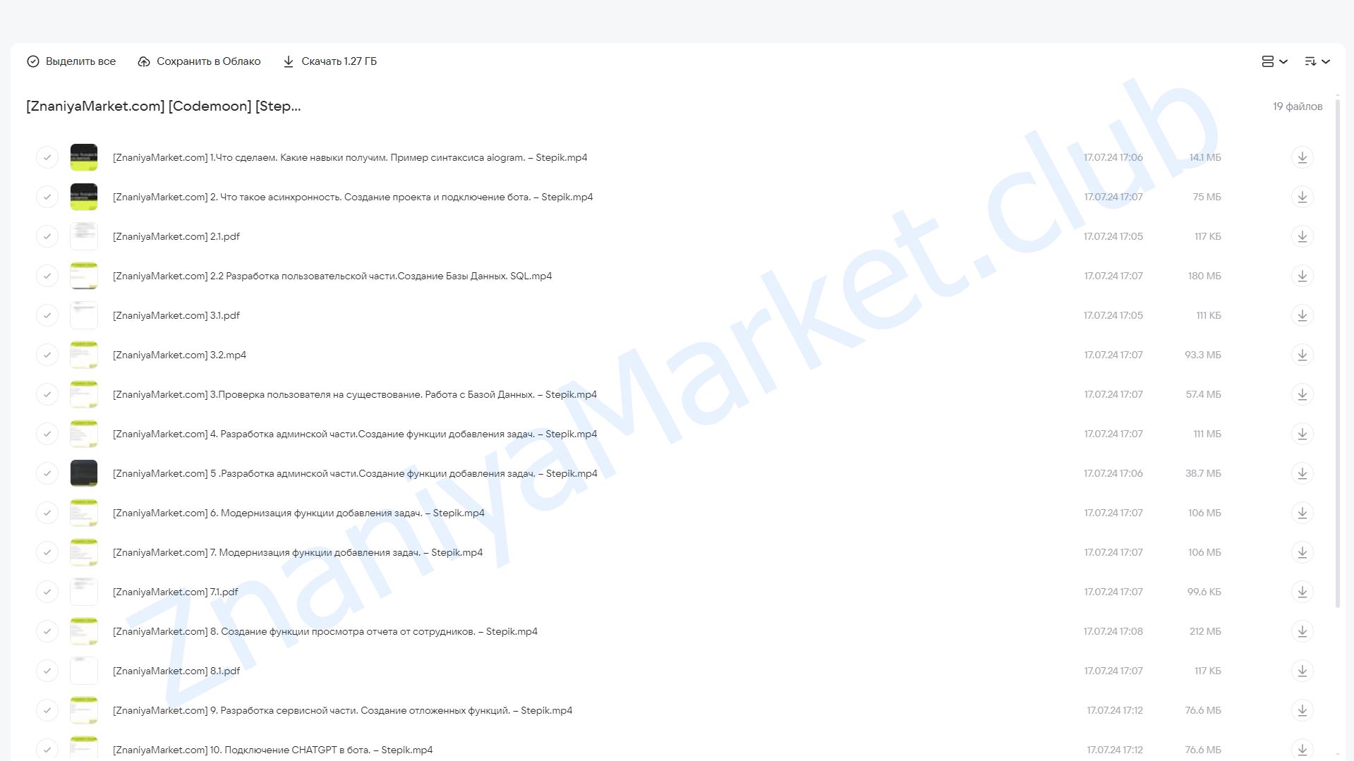 [Stepik] Создаем корпоративного Telegram бота на Python с ChatGPT внутри (Codemoon) облако mail, фото 2 из 2.