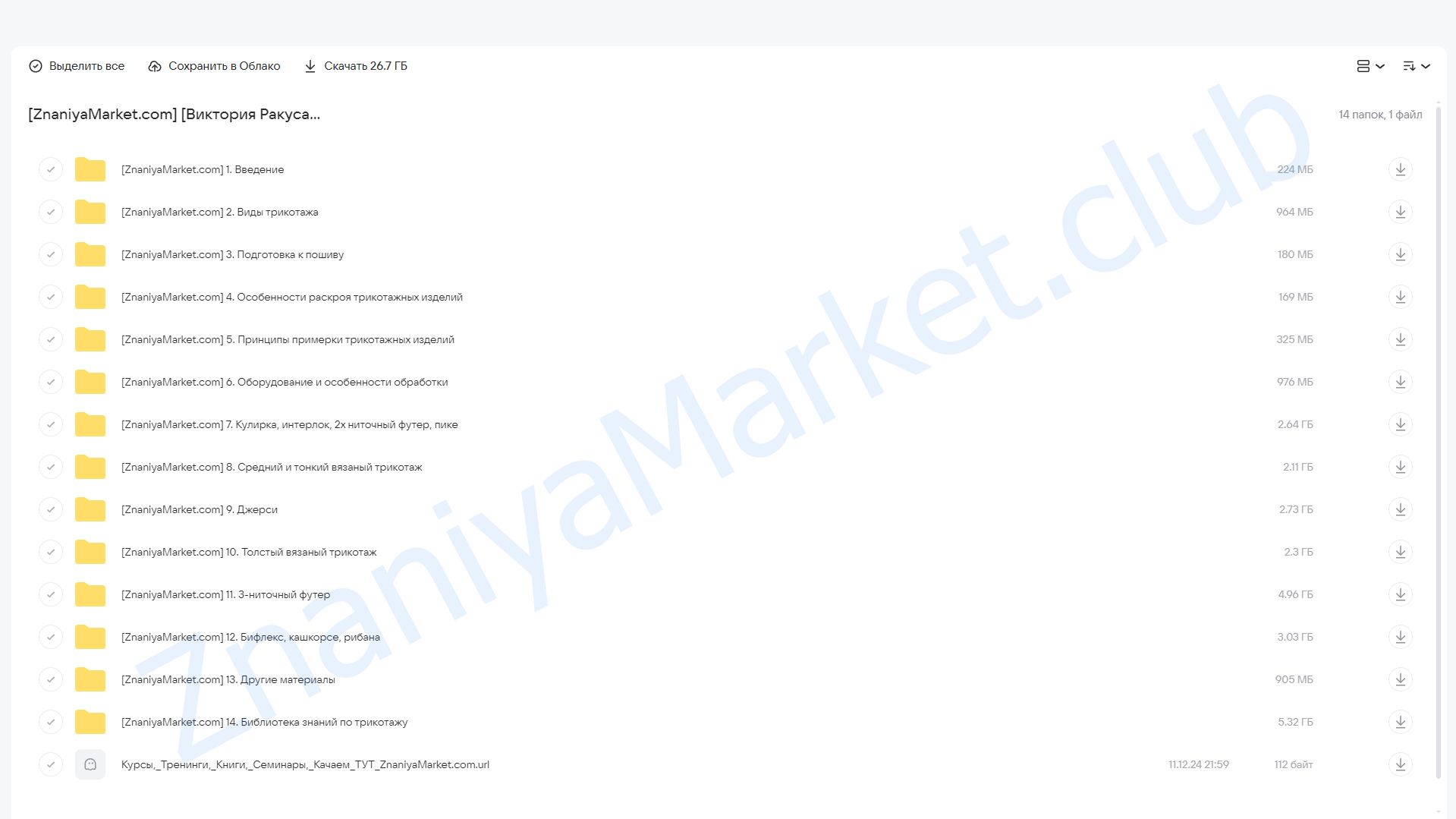 [Vikisews] Большой трикотажный курс. Тариф Всё сама (Виктория Ракуса) облако mail, фото 2 из 2.