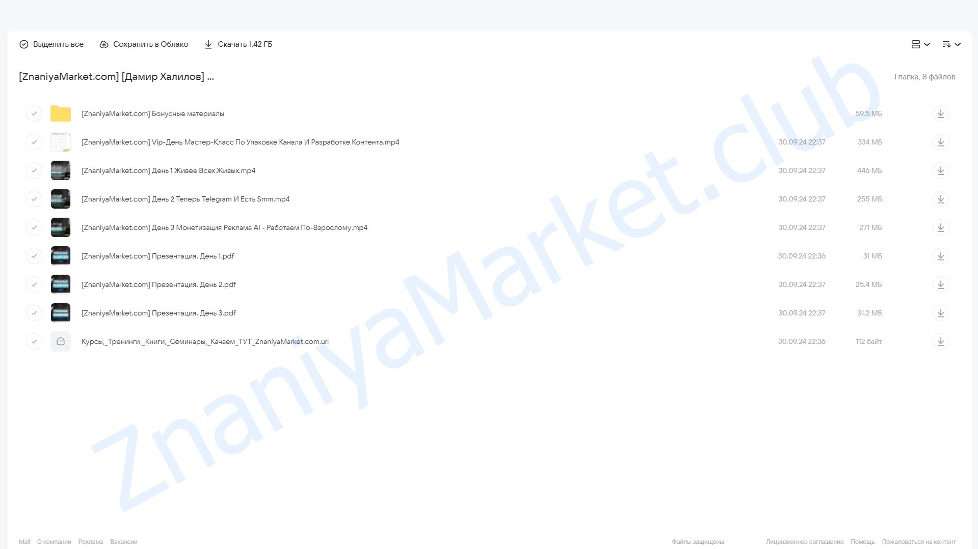Прибыльный Telegram 2025: продвижение, монетизация, AI . Тариф VIP (Дамир Халилов) облако mail, фото 2 из 2.