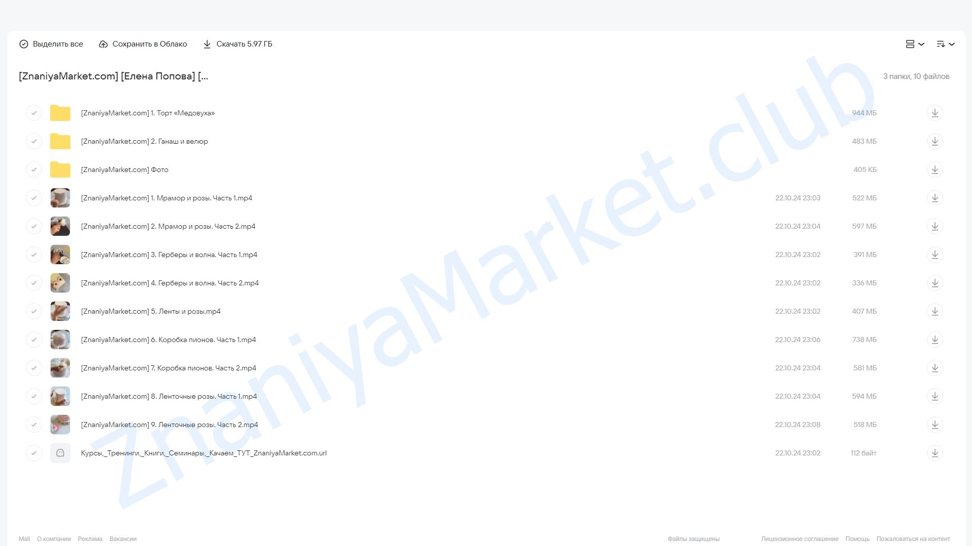 [elenapo11] Тренды 2024. Кремовая флористика и декор тортов (Елена Попова) облако mail, фото 2 из 2.