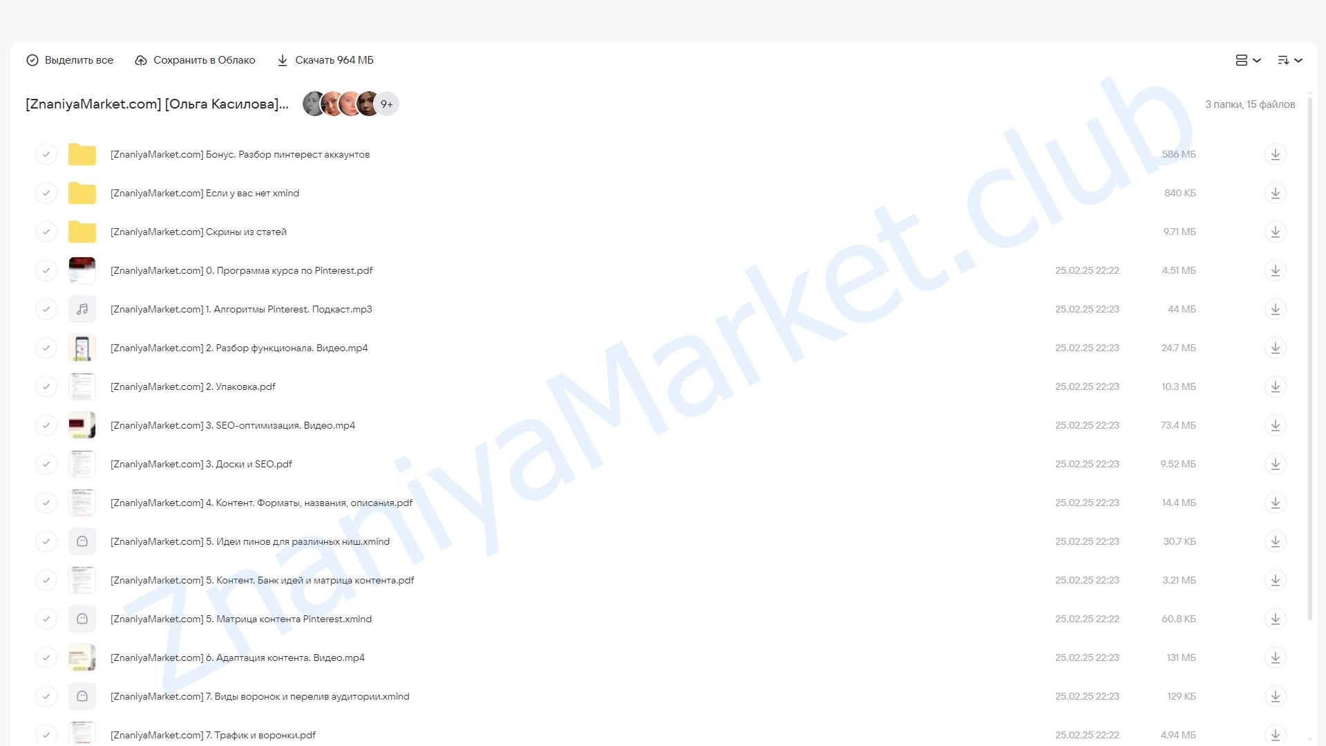 Мини-курс по Pinterest (Ольга Касилова) облако mail, фото 2 из 2.